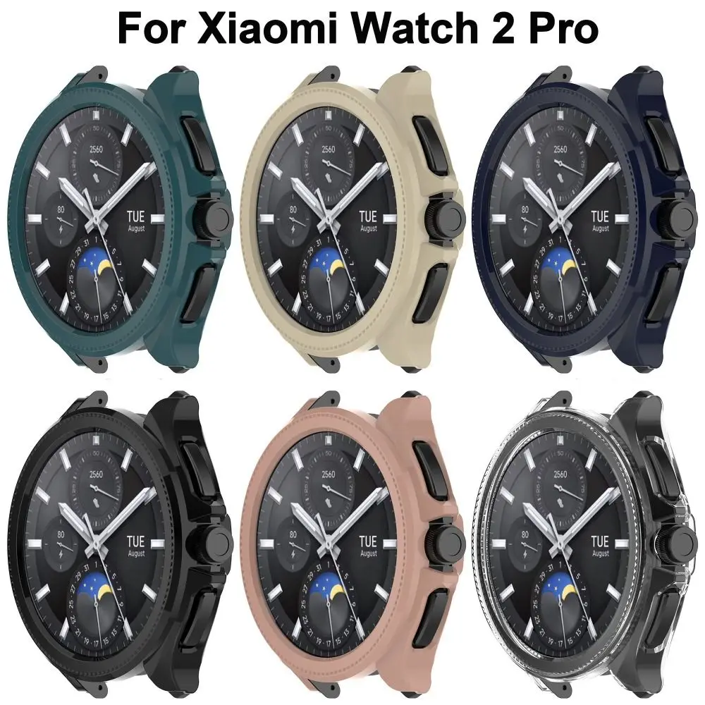 Nuevo parachoques cubierta de PC carcasa dura marco protector inteligente accesorios Protector de pantalla de reloj para Xiaomi Watch 2 Pro