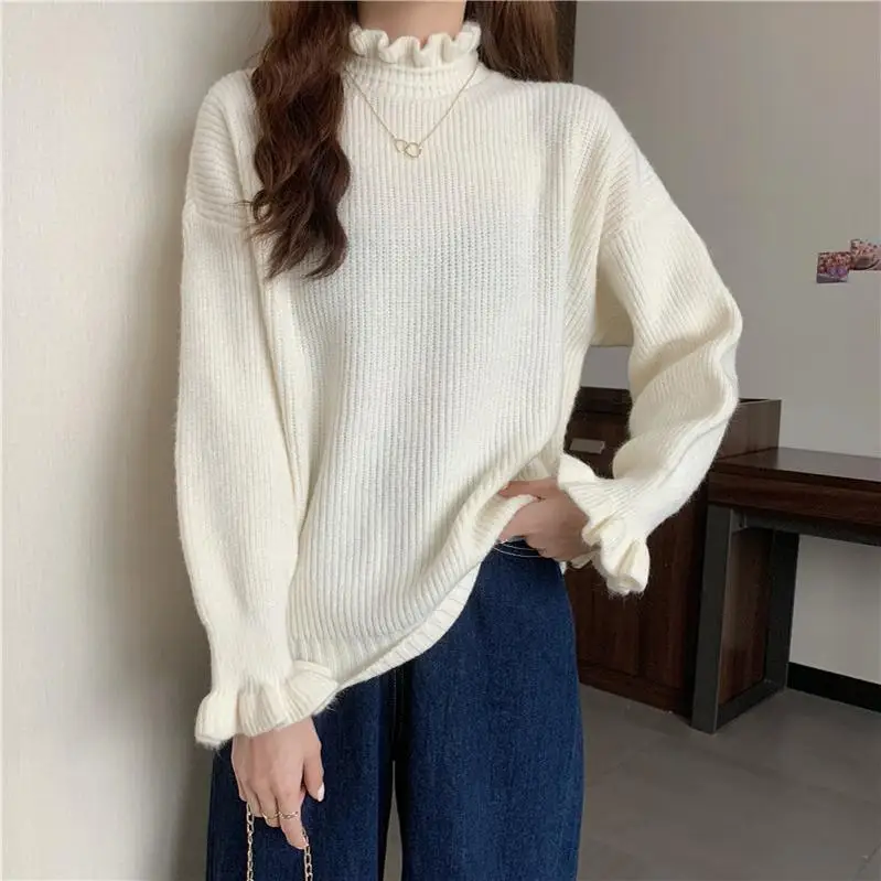 Thi Long Sve свитер, женская внутренняя одежда, осень-зима, новинка, гонконгский вкус, воротник, базовый весенний топ