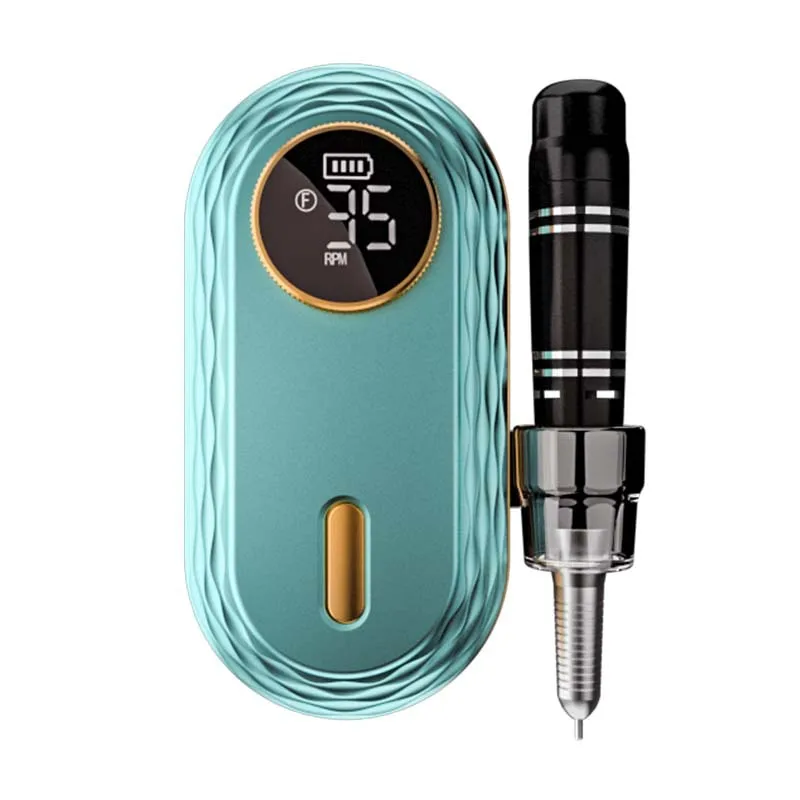 เครื่องขัดเล็บไฟฟ้าแบบชาร์จไฟได้35000รอบต่อนาทีเครื่องกำจัดเล็บเครื่องมือพิเศษสำหรับร้านทำเล็บมืออาชีพ