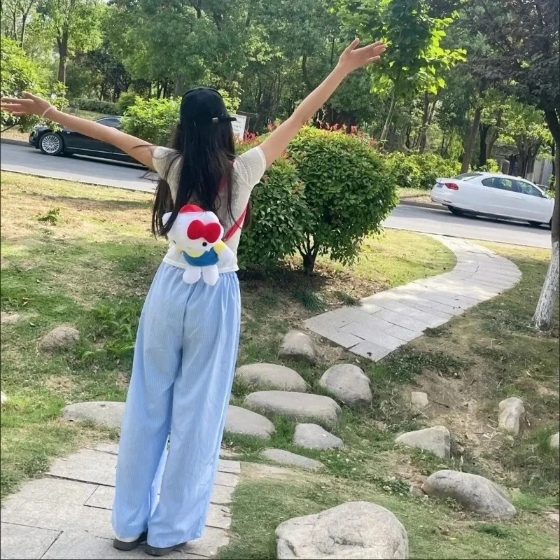 

Милый хлопковый плюшевый рюкзак с рисунком «Hello Kitty», модный тренд, портативная практичная универсальная сумка, игрушка, детский подарок на день рождения