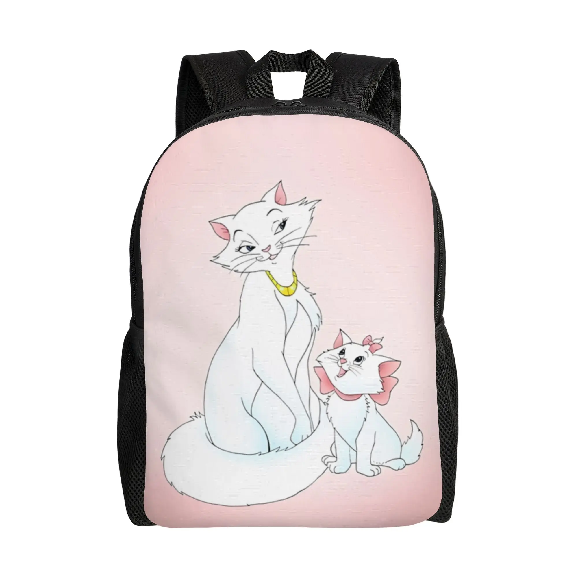 

Back to school season Cute Cats Schoolbag The Aristocats Couple Versatile Backpack