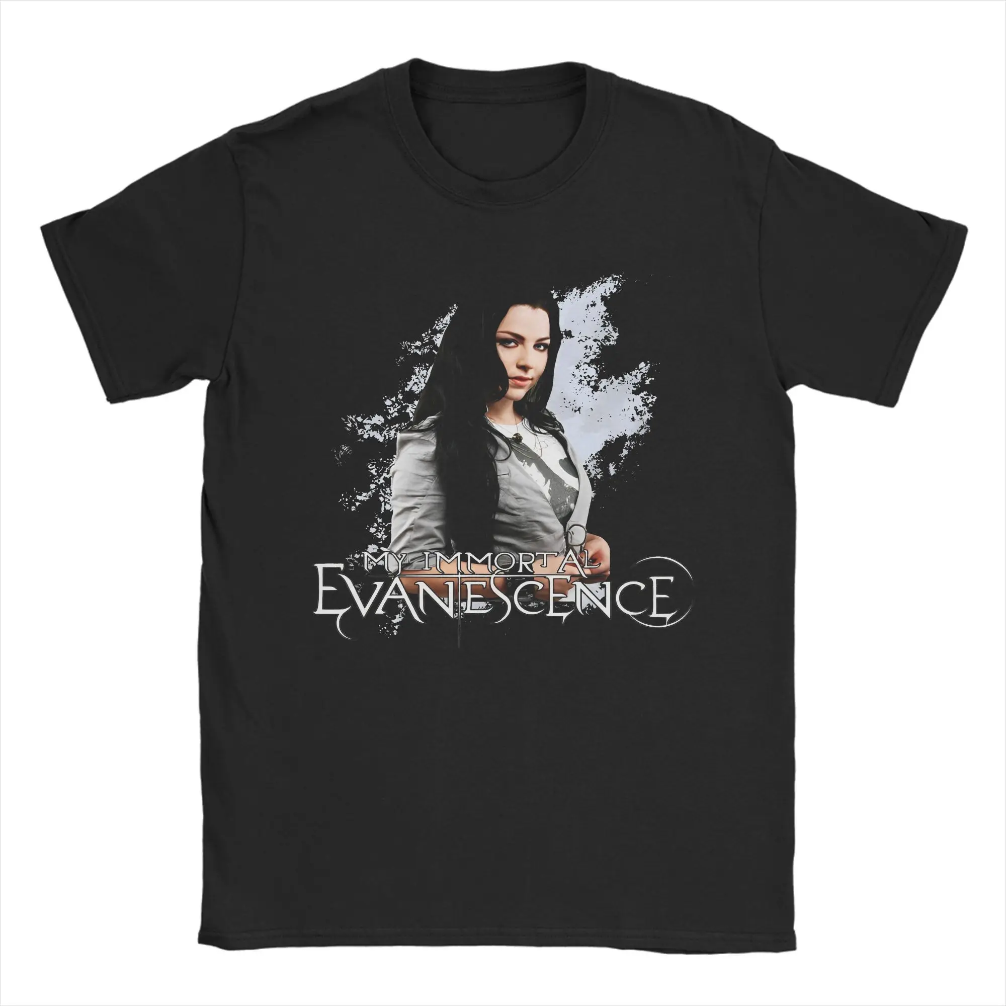 

Retro Evanescence Amy Lee My Immortal T-Shirt Men's Cotton Short Sleeve O-neck Summer Tops
