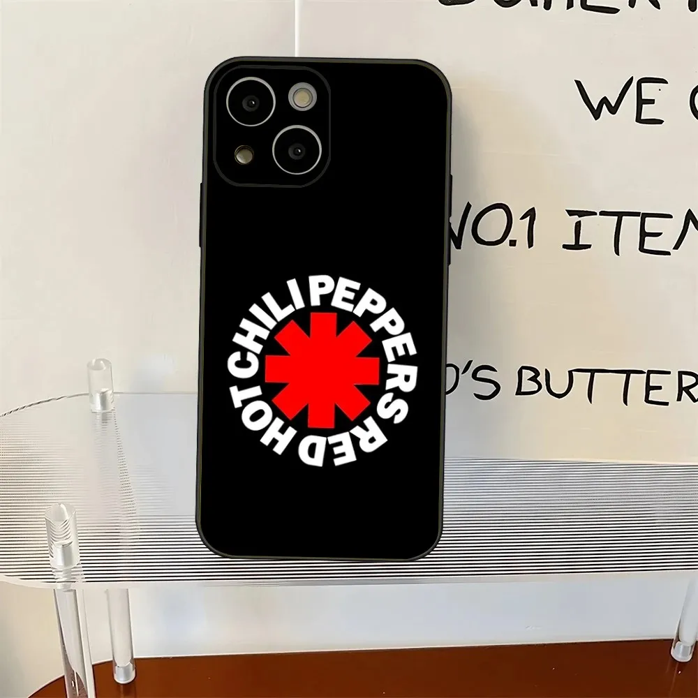 R-Red Hot Chili P-Peppers RHCP Phone Case For iPhone 16,15,14,13,12,Pro,Max,11,7,8,Plus,XR,XS Max Shockproof Silicone Soft Shell