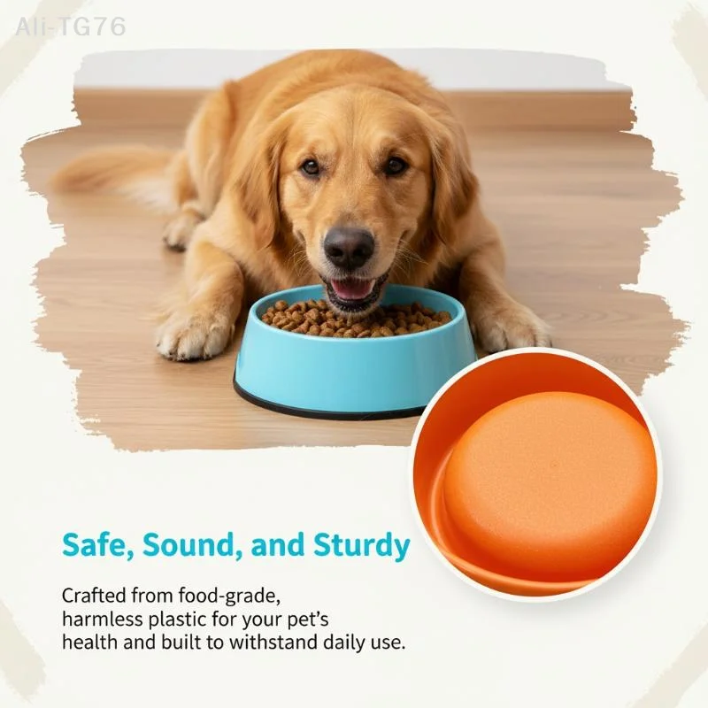 [P] Cute Multi-function Candy Colored Plastic Dog Bowl Supplies Feeder Puppy Water Pet Feeding Bowl Cat Feeding