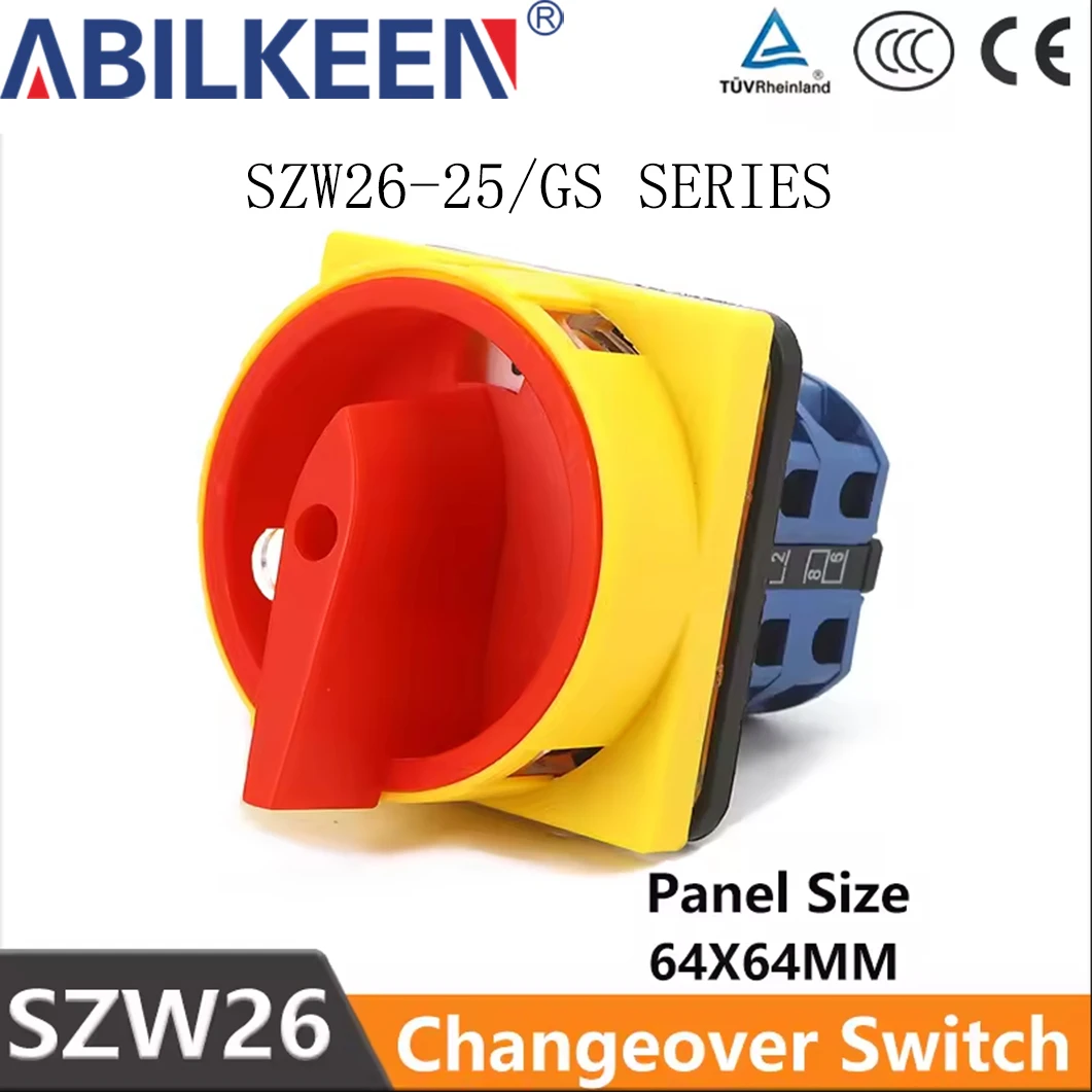 chave-seletora-de-corte-de-energia-szw26-25-gs-2-posicoes-1-2-3-4-polos-25a-660v-disjuntor-de-carga-eletrica-chave-de-came-com-trava