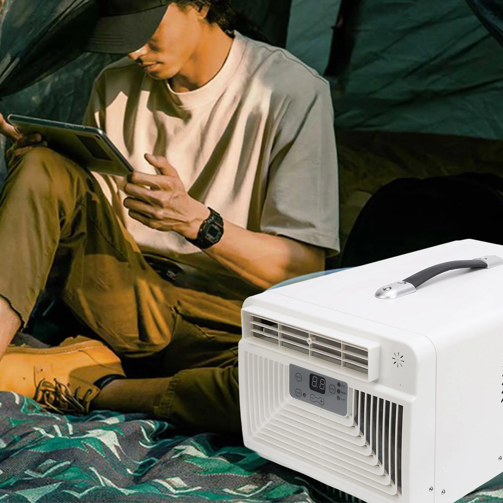ポータブルエアコン,ミニAC急速冷却ユニット,寝室,キッチン,書斎,家庭,オフィス,キャンプ用のエアコンファン