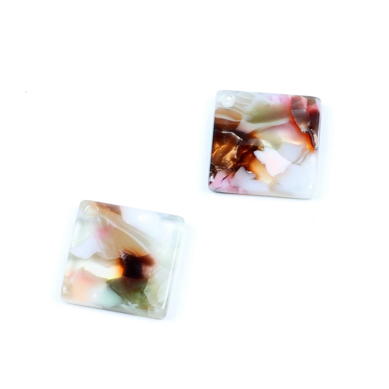 Leopard Print Tortoise Shell Charm Acetate Acrylic Bead Earring Parts