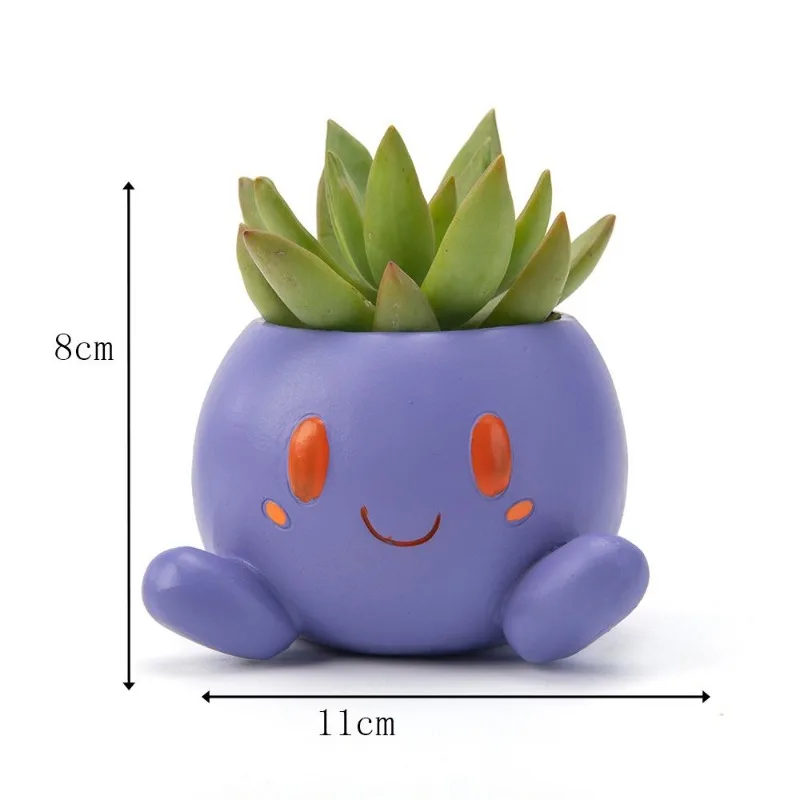 Pot Bunga Aneh Pokemon Vas Rumah Dekorasi Resin Keranjang Penyimpanan Pot Bunga untuk Tanaman Dalam dan Luar Ruangan untuk Dekorasi Rumah Baru