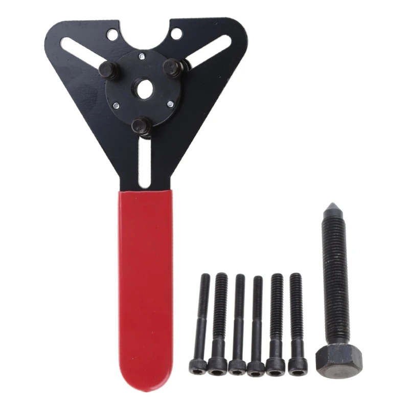 

Auto Air Conditioner Clutch Holding Tool 45# Steel High Hardness Repair Wrench Dual Purpose Set Professional Wrench