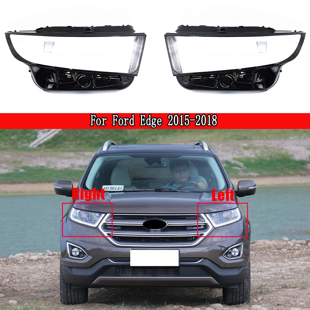 

For Ford Edge 2015 2016 2017 2018 Transparent Headlight Cover Headlamp Shell Clear Lens Plexiglass Replace Original Lampshade