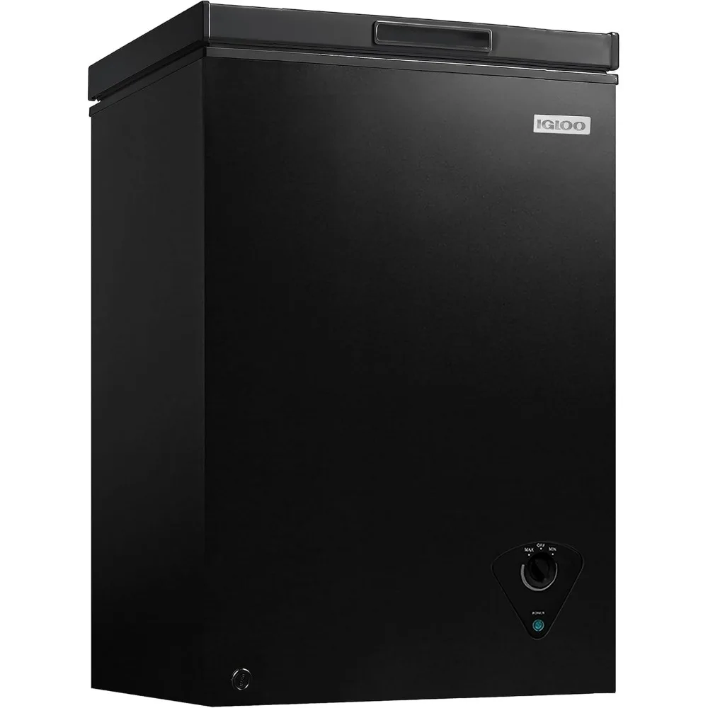 3.5 Cu. Ft. Chest Freezer with Removable Basket, Small Deep Freezer Perfect for Homes, Garages, and RVs, Black