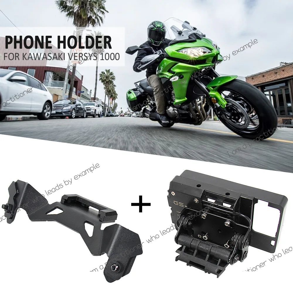 

For Kawasaki VERSYS 1000 2018-2019 Mobile Navigation Holder USB Charging, Motorcycle Accessories