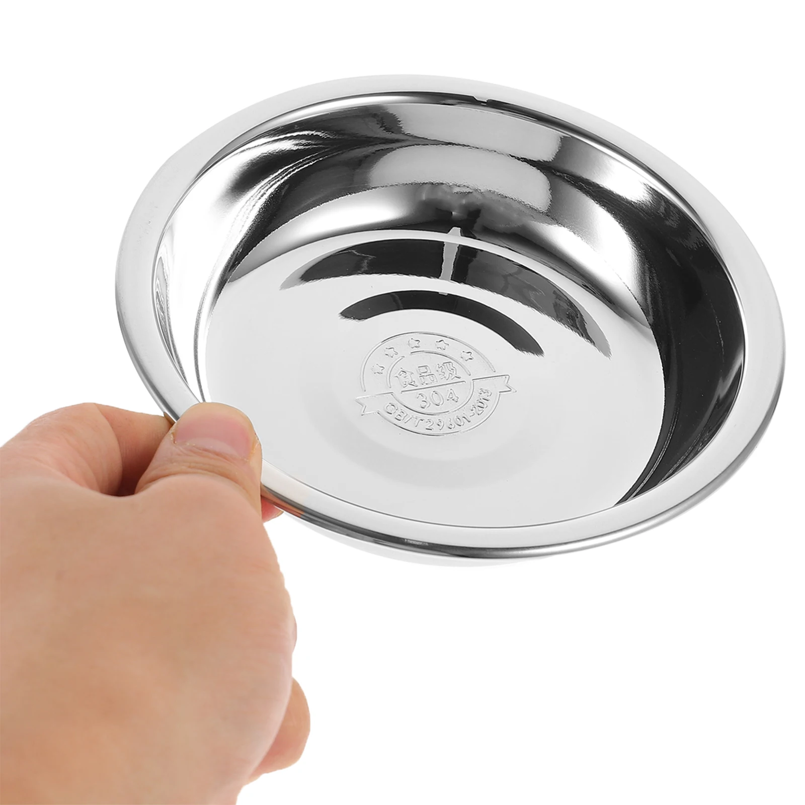 

5pcs Stainless Steel Pet Round Cat Food Bowl Reusable Non Slip Dog Feeding Bowl Durable Puppy Container Household Pet Supply