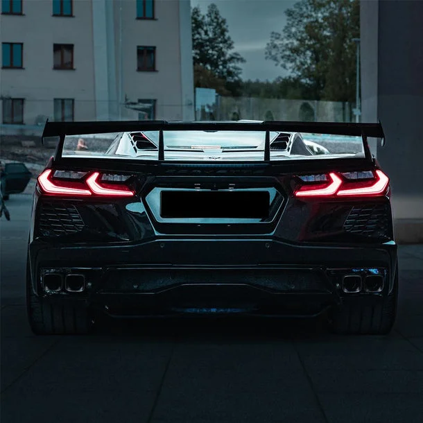 Dry Carbon Rear Spoiler Wing for Corvette C8 Z06 Style Body Kit