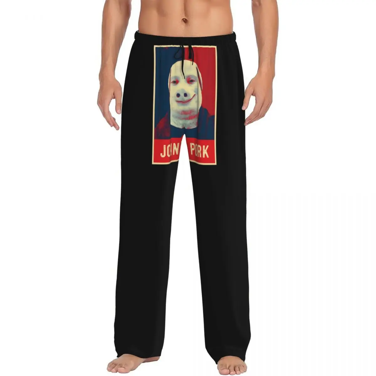 

Custom John Pork Is Calling Pajama Pants Men's Funny Pig Sleepwear Lounge Sleep Bottoms Stretch with Pockets