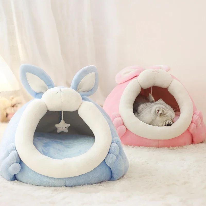 New Style Winter Warm Indoor Round Pet Sleeping Nest Cave Kitten Puppy Basket Cat Dog Bed