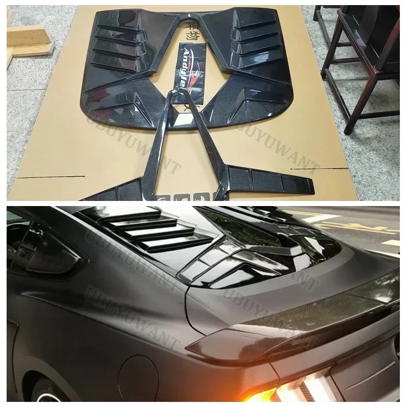 For NEW Ford Mustang 2015-2023 Spoiler ABS Plastic glossy black / CABRON COLOR Rear Trunk Wing Car Body Kit Accessories