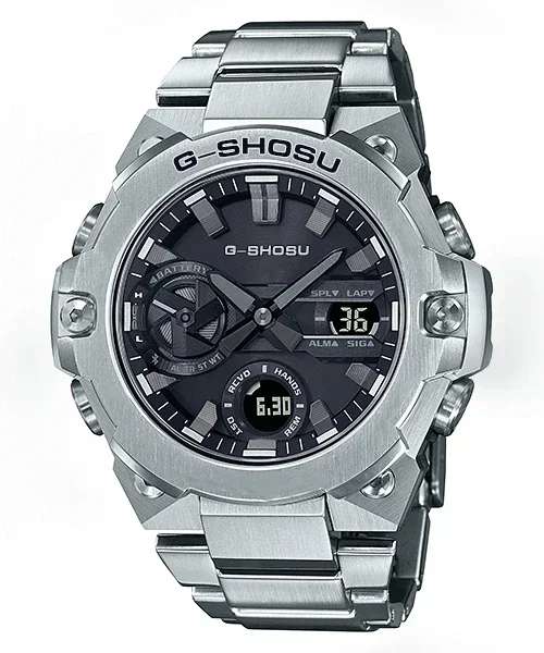 Sportliche, elektronische Unisex-Digitaluhr, voll funktionsfähig, Weltzeit, automatisches Handheben usw., GST-Großzifferblatt der B400-Serie