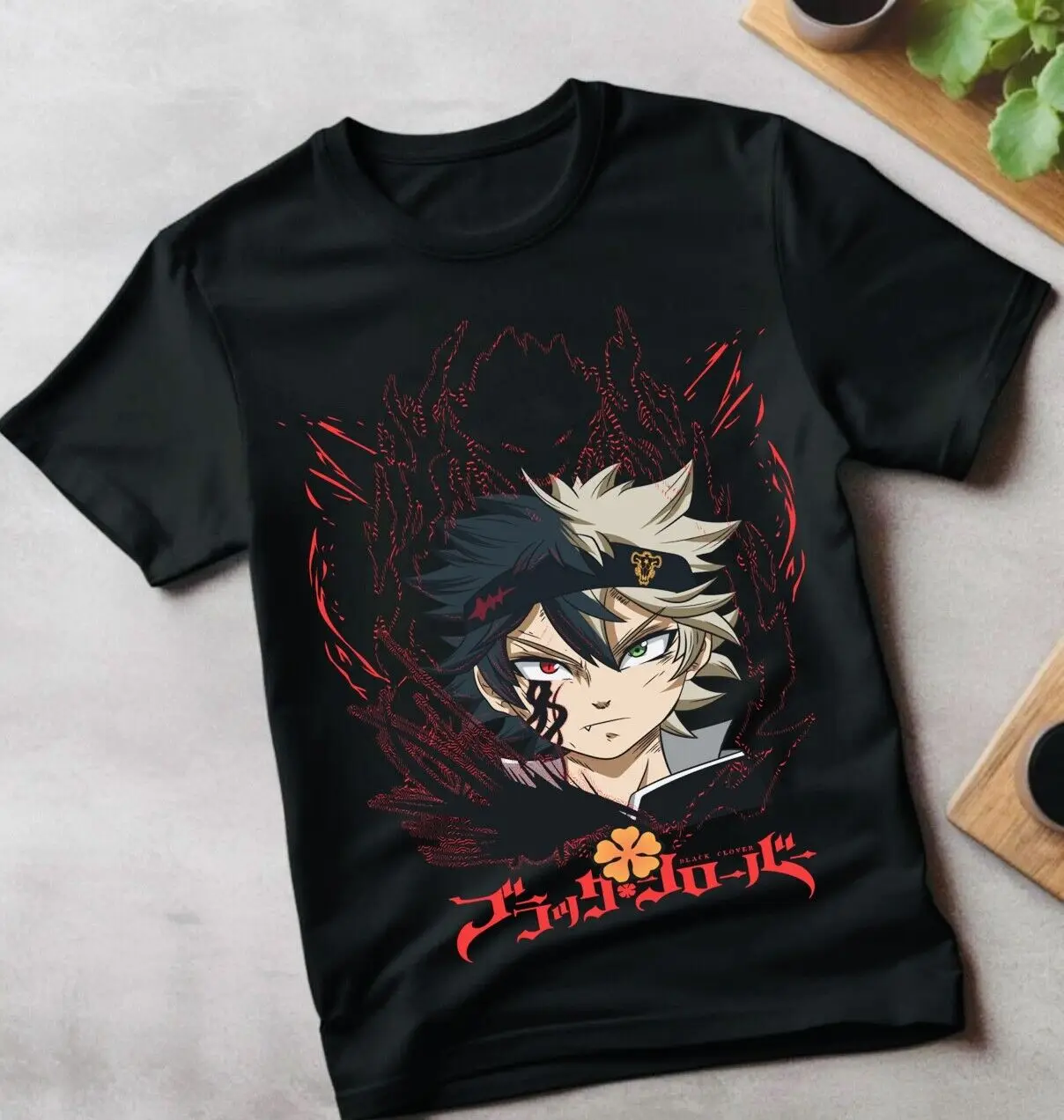 

Black Clover Asta Yuno Anime Manga Tshirt Anime Manga Black Shirt All Size