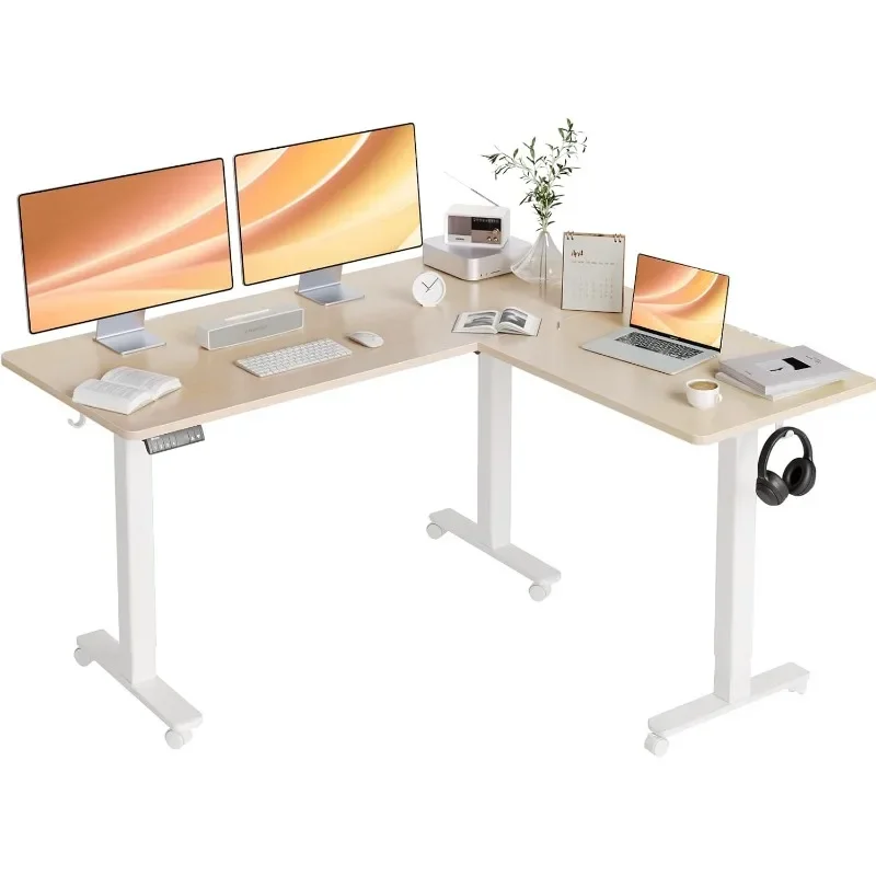 Standing Desk Adjustable Height, Dual Motor Electric Corner Standing