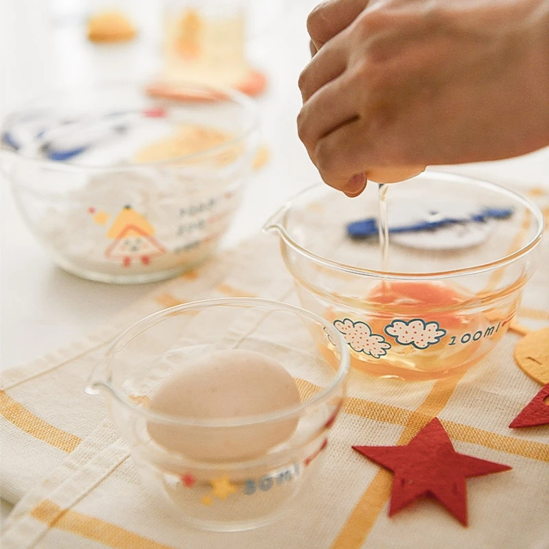 Copo de medição de vidro resistente ao calor, Bicos individuais, Café claro, Taça do café da manhã, Chá com leite, 50 100 300ml