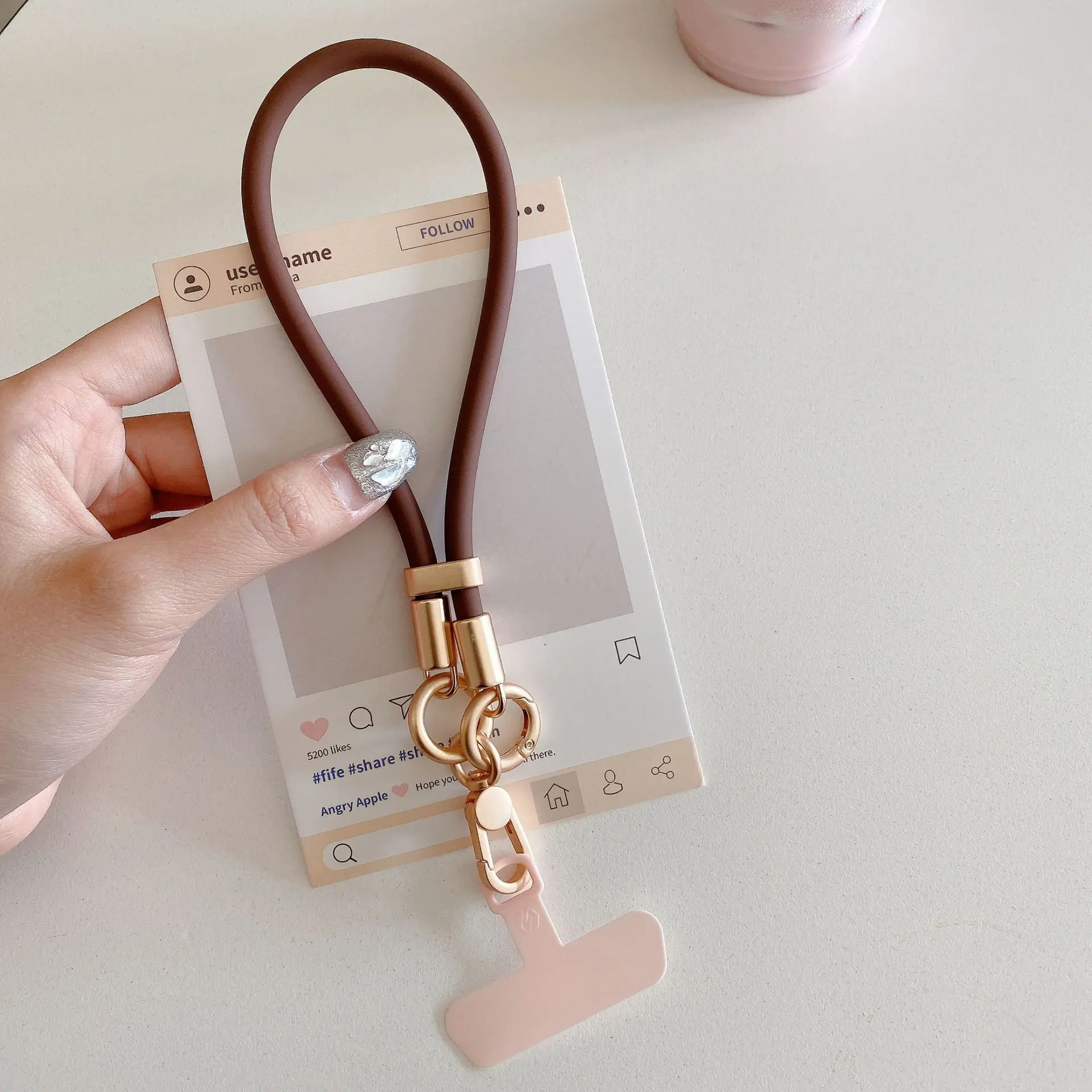 Liquid Silicone Wrist Strap for Mobile Phones, Gift Idea