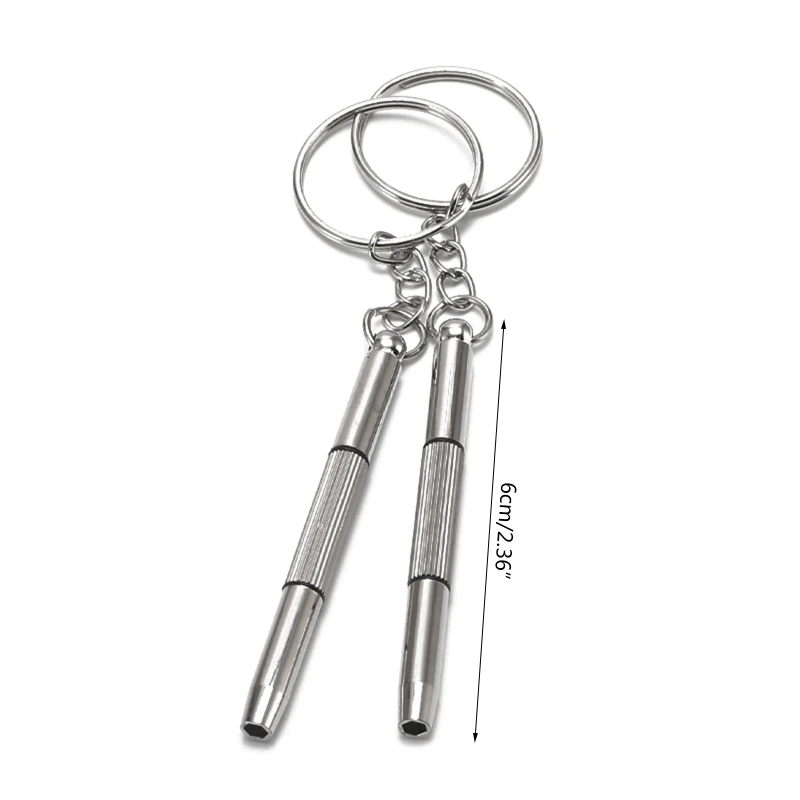 Llavero Destornillador gafas Destornillador para llave 5 piezas/juego 3 en 1 acero aluminio Drosphip
