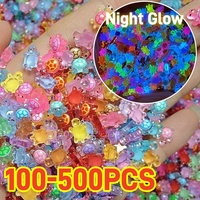 100-500pcs Mini Resin Turtles Night Glow Turtle Figurines Multi-Function Glow in The Night Turtle Miniatures for Micro Landscap