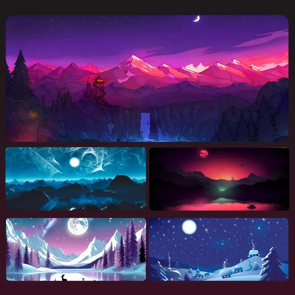 

Anime Snow Mountain Scenery Mousepad Large Computer Gaming Accessories MousePads Desk Mats Anti-slip Laptop Soft Mice Pad Mouse