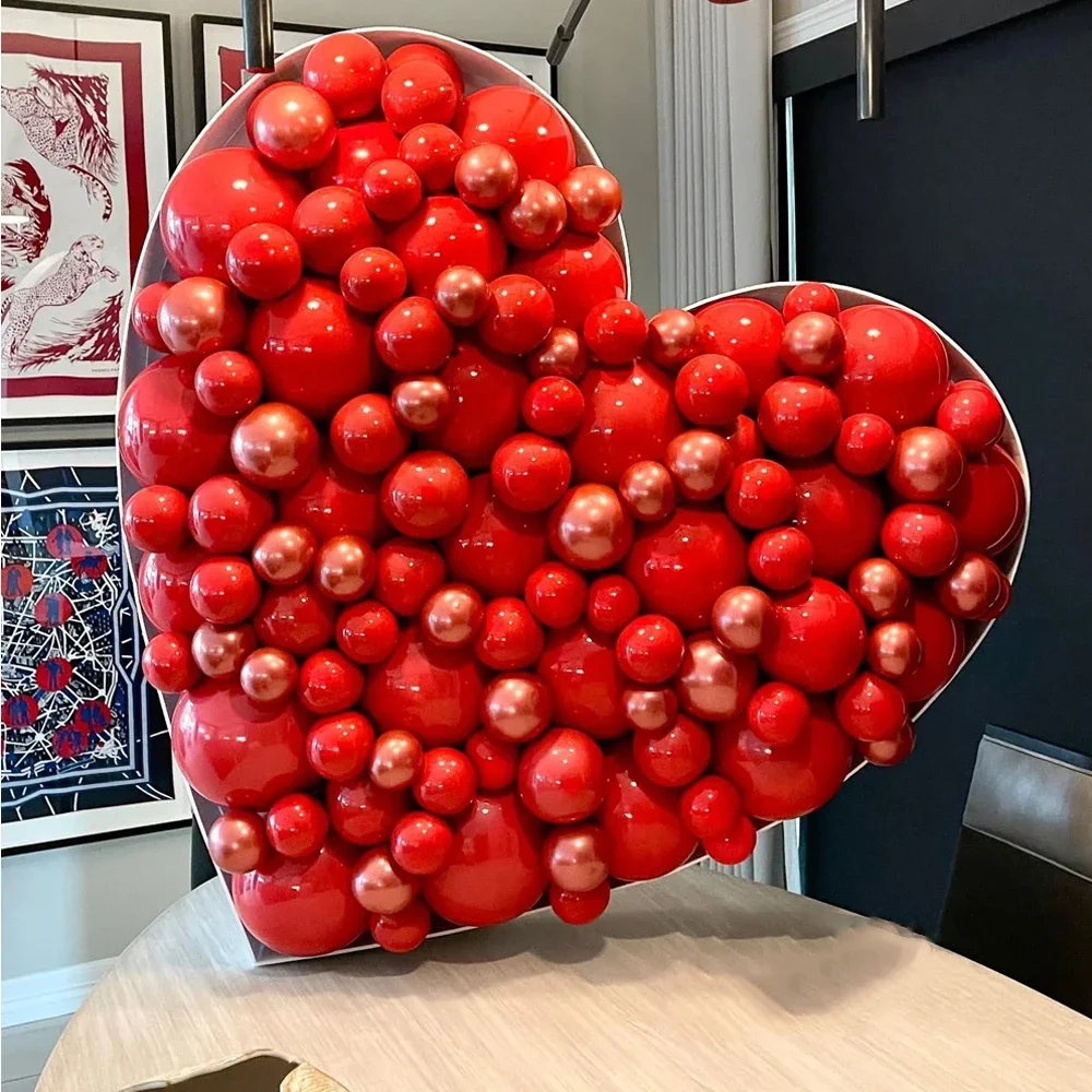 Heart Shape Mosaic Balloon Frame Stand Filling Box Balloon Foam Board for Birthday Wedding Baby Shower Valentines Day Decoration