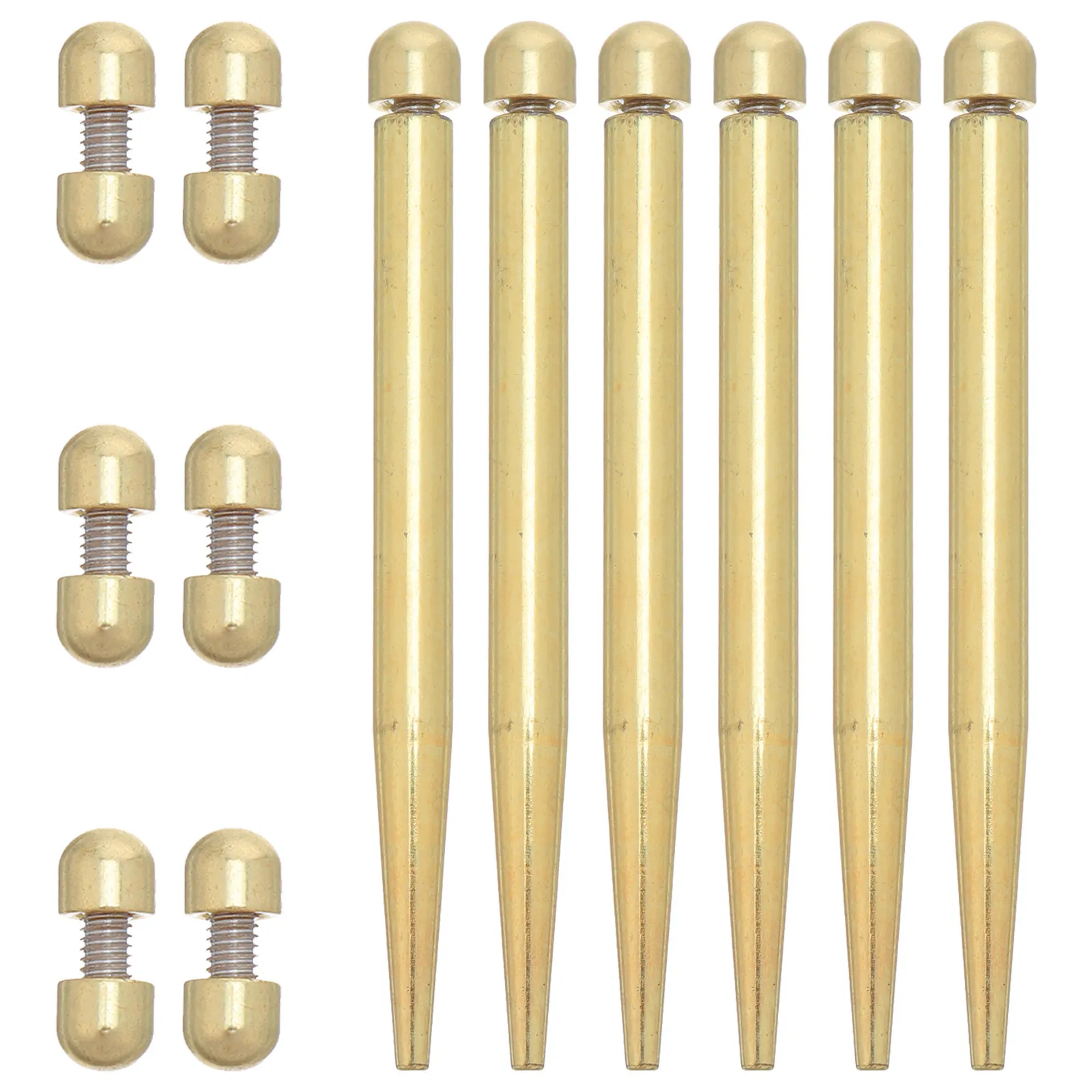 12Pcs Gold Wall Mount Standoff Screws M4 Heavy Duty Metal Spacer for Desktop Photo Frame Bracket Wedding Table Numbers Sign