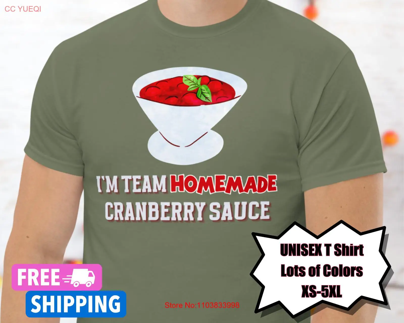 Homemade Cranberry Sauce Shirt Funny Thanksgiving T Shirt Foodie Shirt Unisex