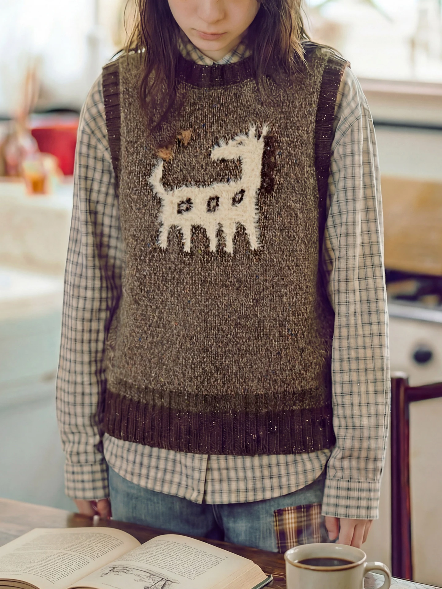 

Женский вязаный жилет Octopusme в стиле ретро с цветными блоками, новинка весенней коллекции, для многослойных образов, теплый, повседневный, модный, для отдыха