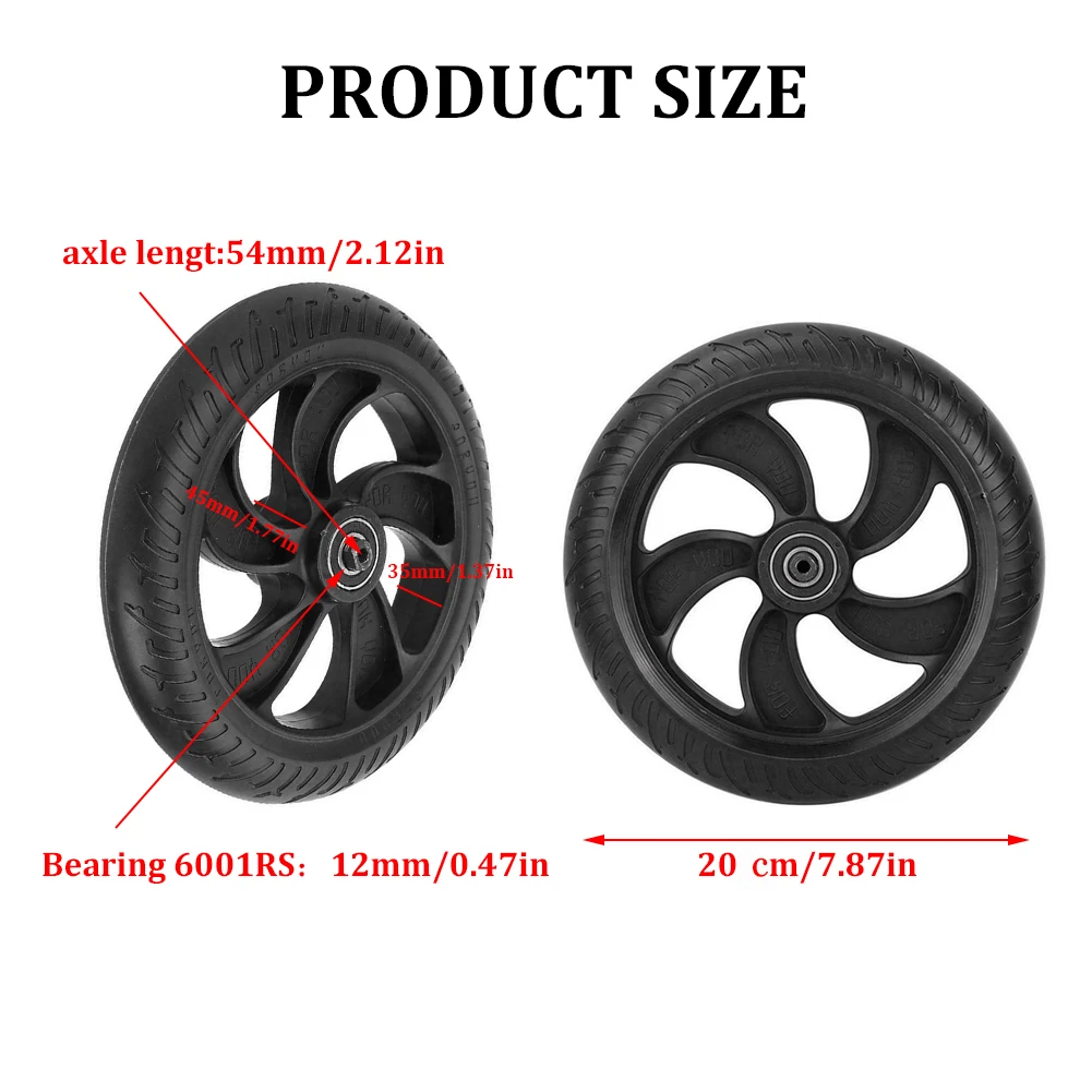 WSKEJI 8 Inch Electric Scooter Solid Rear Wheel Back Tire For Kugoo S1 S2 S3 Scooter Replacement Rear Tire Scooter Parts