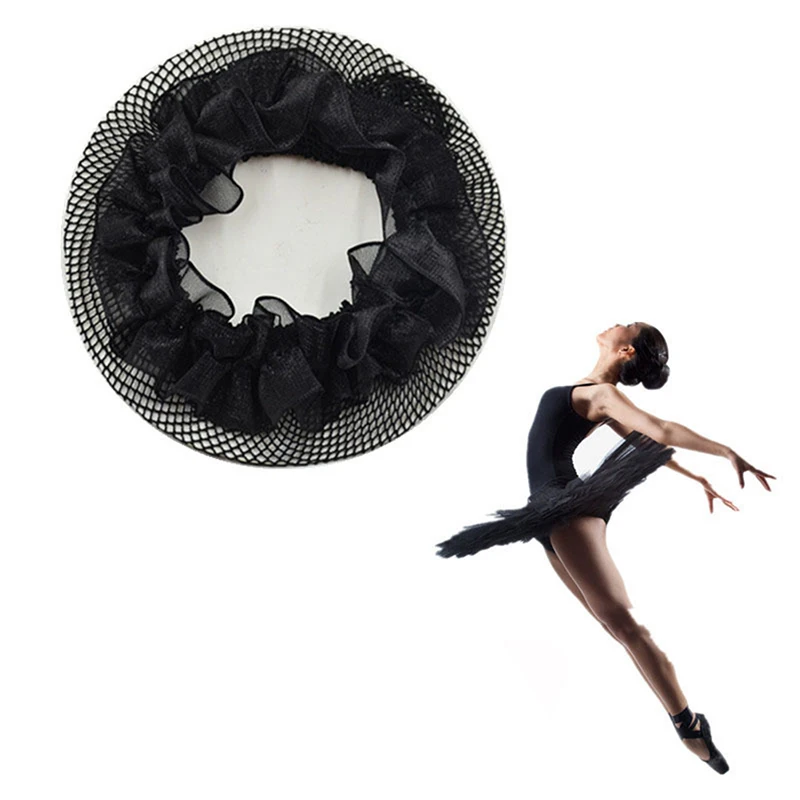 Small Hole Black Elastic Mesh Snood Hair Net Bun Cover for Ballet Dance Nurse Professional Elastic Mesh Cover