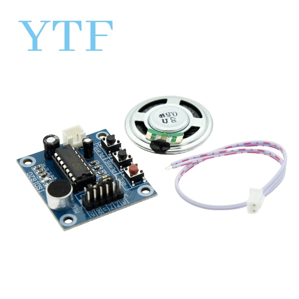 ISD1820 Recording Voice Module Voice Module Recording And Playing Voice Module The Microphone Head On The Board Delivers 0.5W Sp