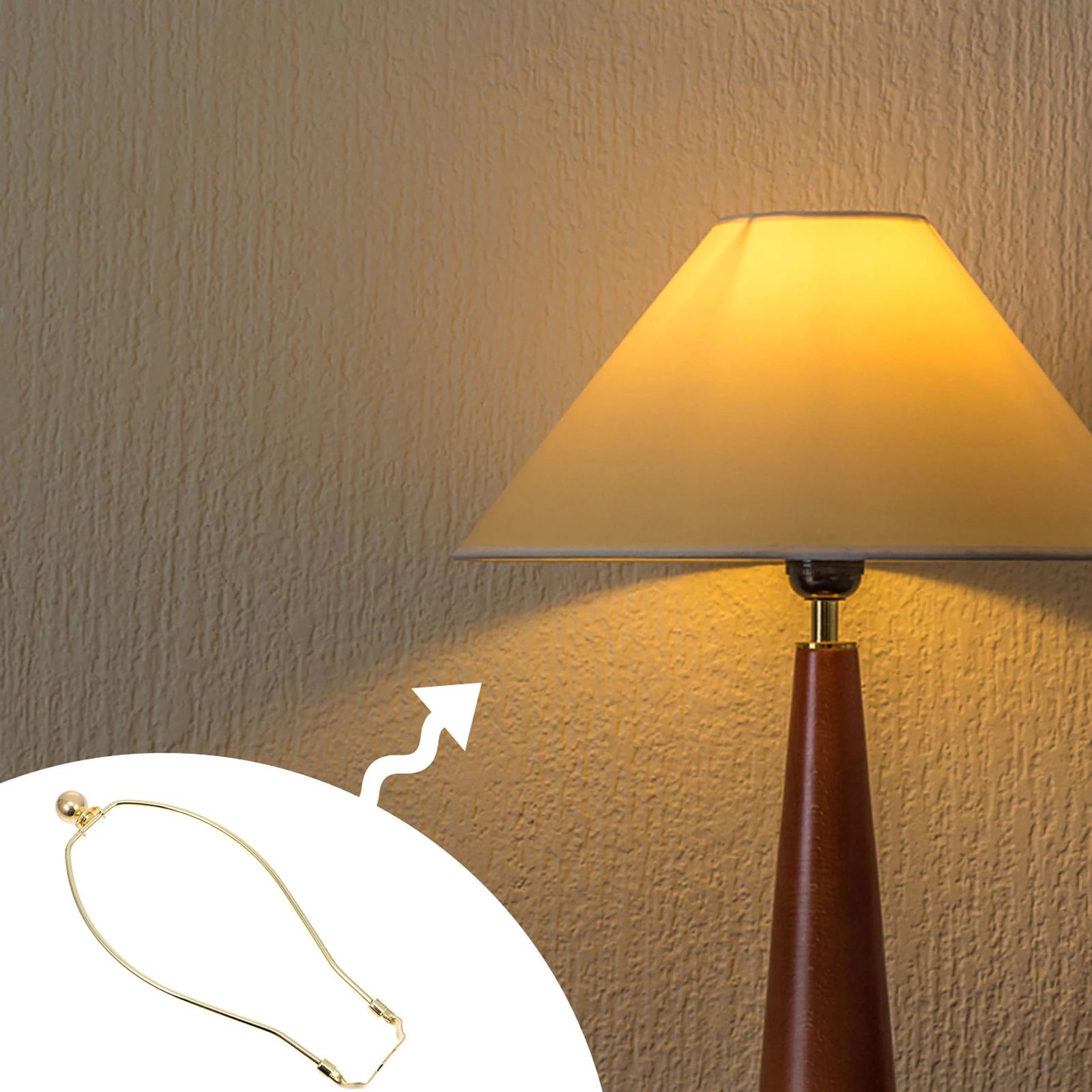

2 pcs Lampshade Electroplated Alloy Durable Lampshade Horn Holder Lighting Accessories Suitable Home Living Room Cafe