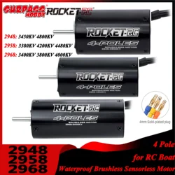 Surpass Hobby Rocket 2948 2958 2968 Brushless Sensorless Motor for 600-800mm RC Boat Traxxas Blast Feilun FT011 FT012 Parts