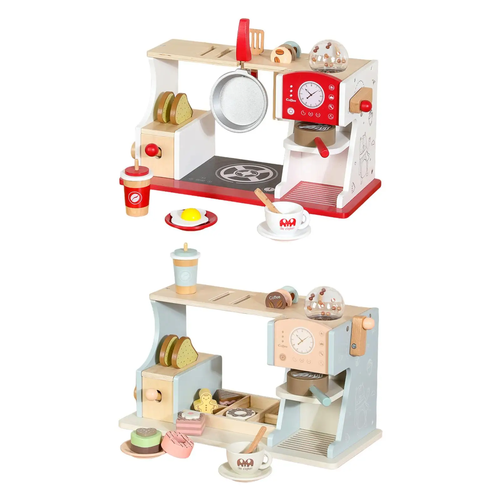 

Wooden Coffee Maker Set,Play Kitchen Accessory,Educational Toy,Realistic Play Set,Imagination Kids Wooden Toys for Children