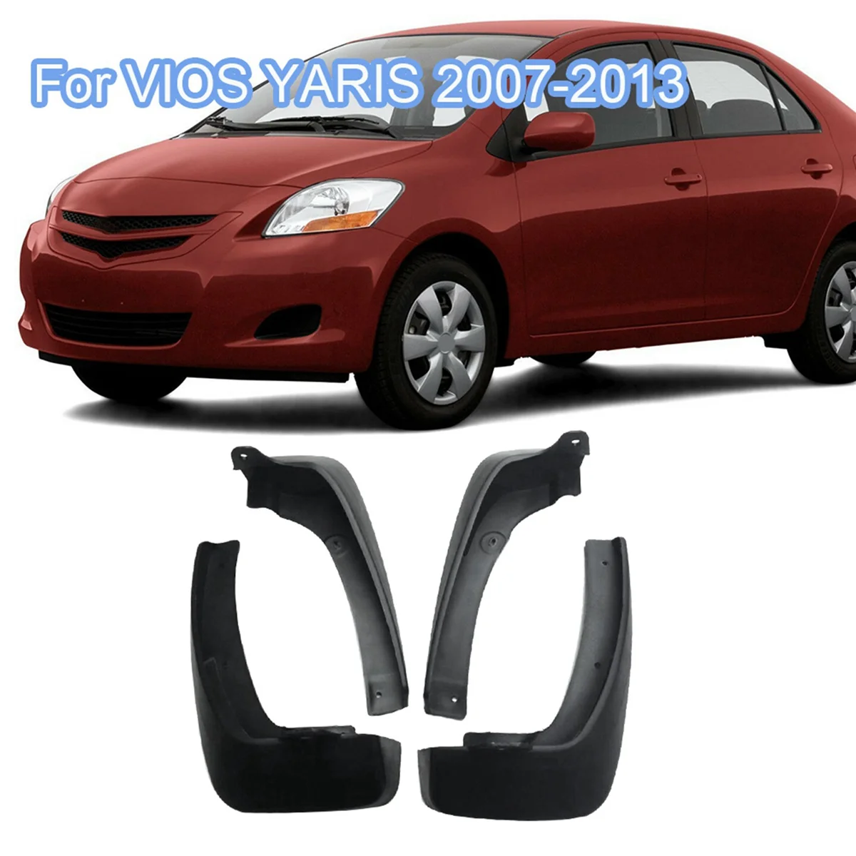 8Pcs Universal Mud Flaps Mudguards Splash Guards Fender for Toyota VIOS / YARIS / LIMO / BELTA Sedan 2007-2013