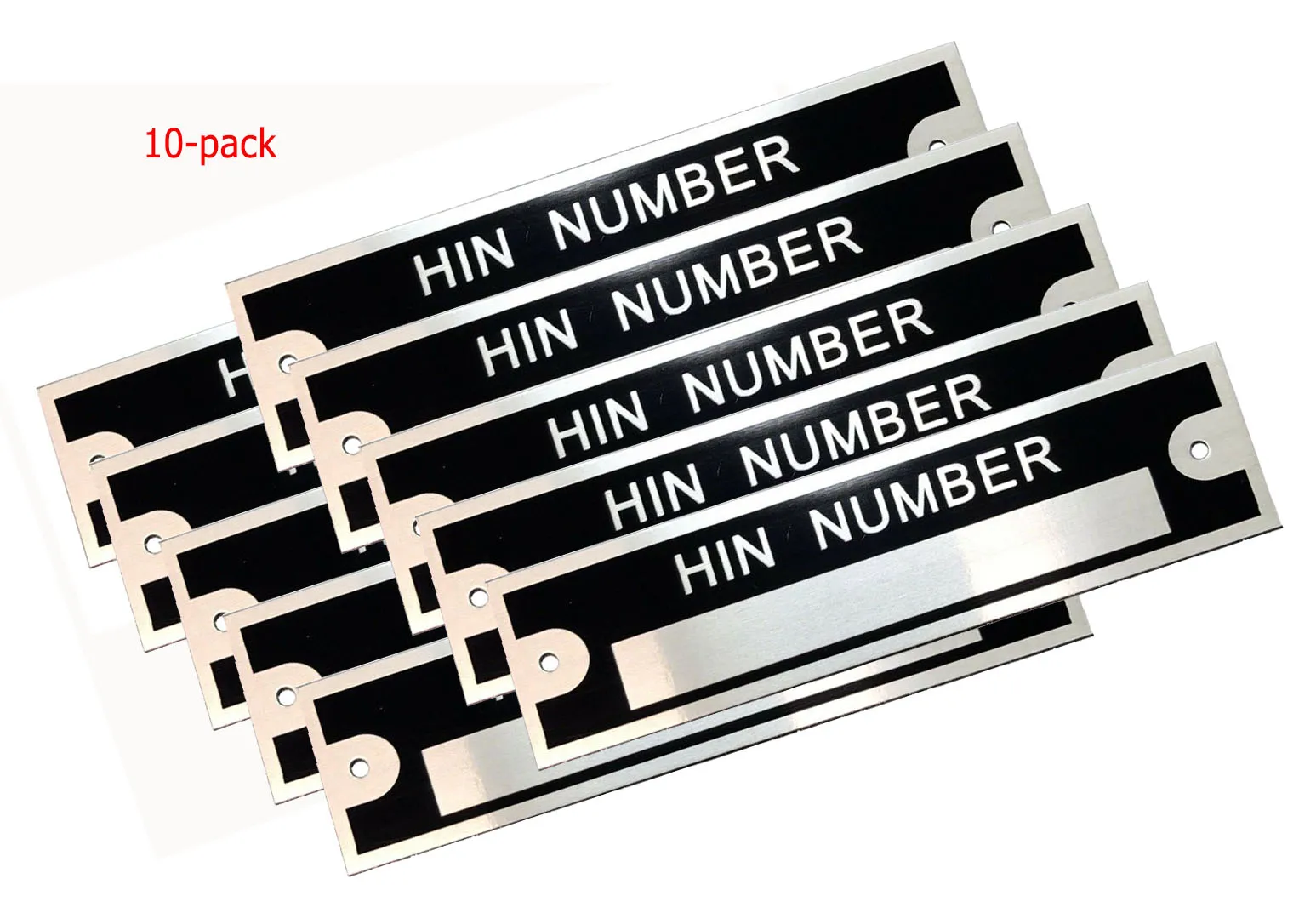 10-PACK VEHICLE TRUCK BOAT Trailer Blank VIN & Weight AXLE Chassis Plate 100mm x 25mm Identification Number