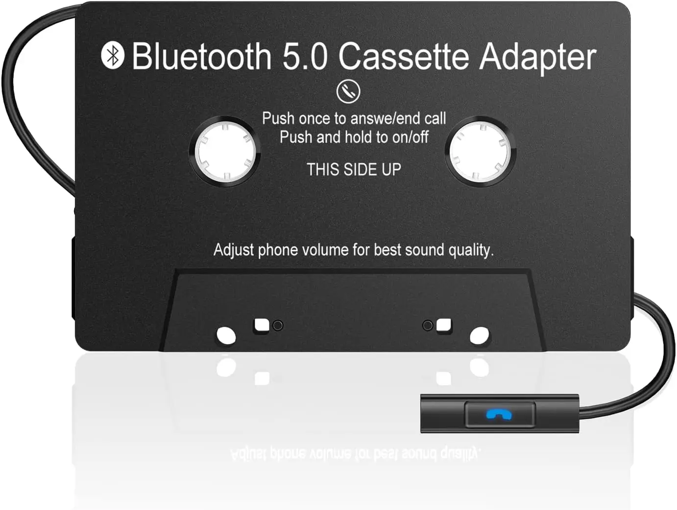 

Audio Cassette Aux Adapter, Tape Desk Player for Listening Mobile Phone Music and Car Voice,Hands Free