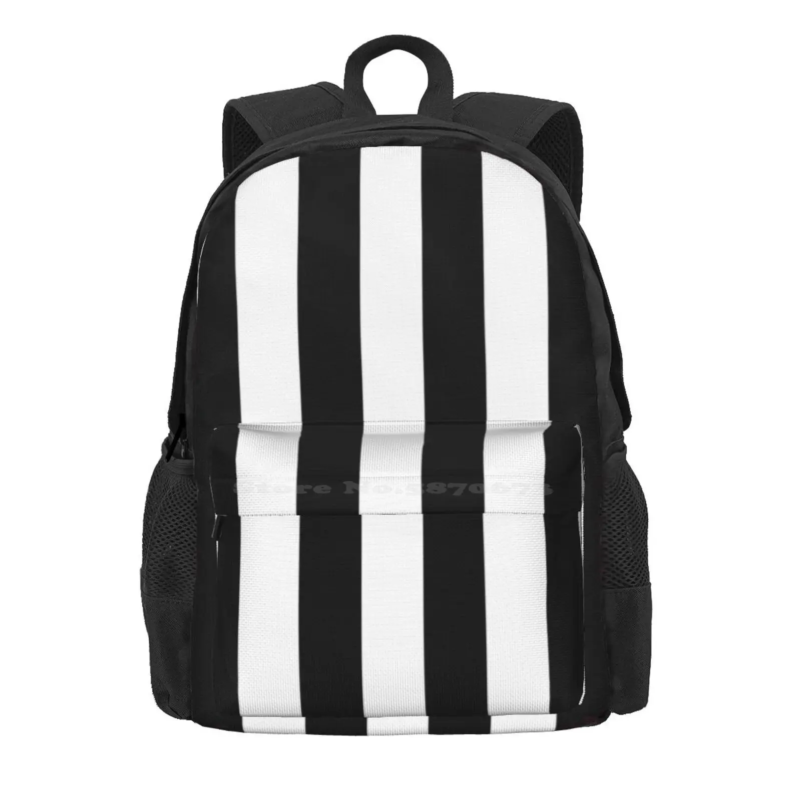 Big Lines Black Hot Sale Schoolbag Backpack Fashion Bags Miss Striped Stripes Lines Lined Patterns Surface Minimalist Modern