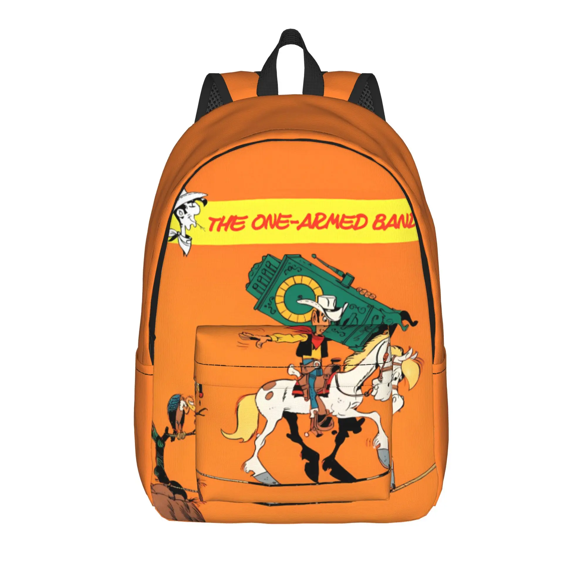 Lucky Luke Cartoon Comics (1) Backpack  Streetwear Backpacks Youth Cycling Large High School Bags Colorful Rucksack