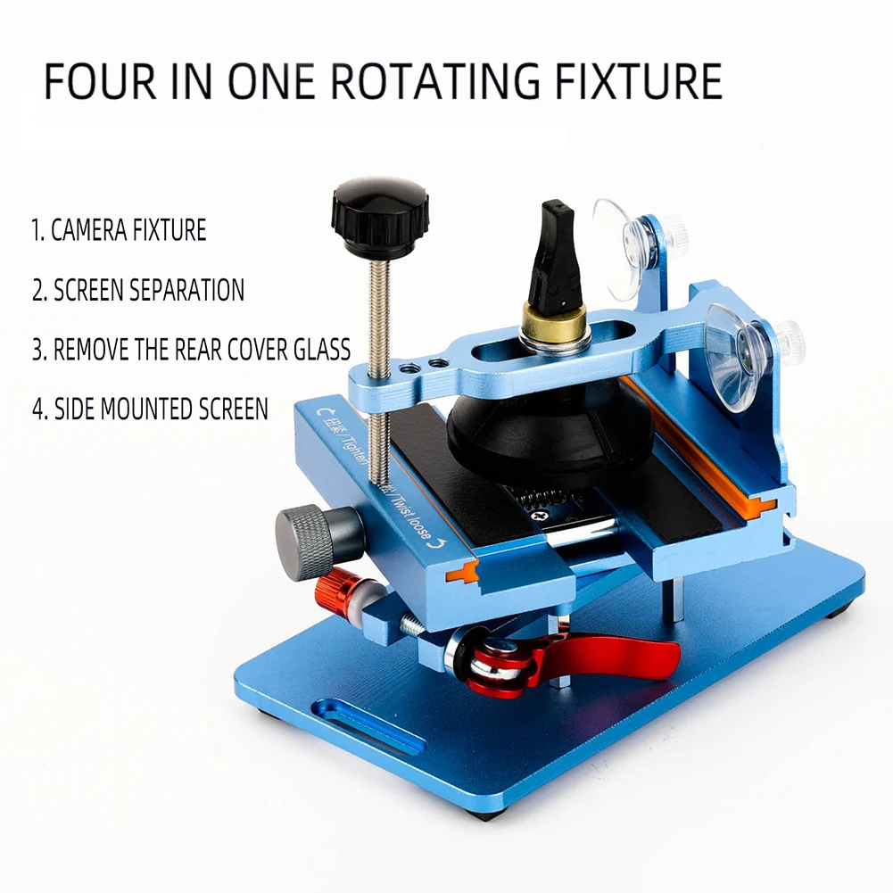 4 in 1 Cellphone Repair Kit Dismantling Screen Fixture 360 Degree Rotatable Phone Screen Opener for iPhone Samsung Galaxy Huawei