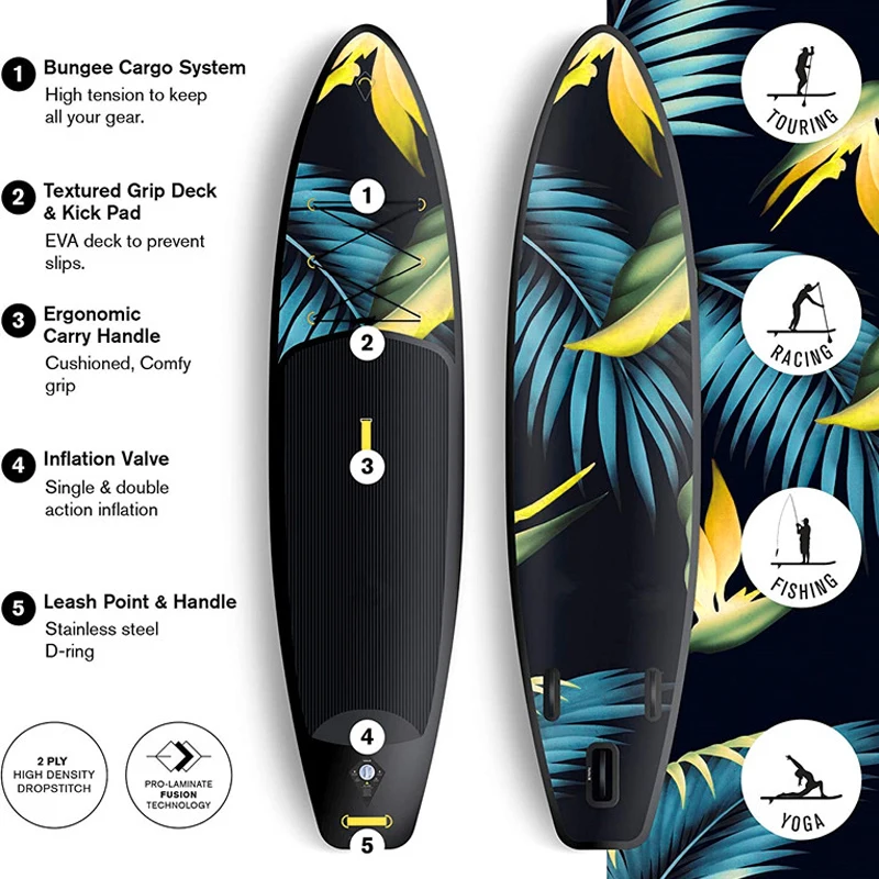 

Лидер продаж, однослойная надувная доска для серфинга Isup, доска для серфинга для рыбалки и серфинга