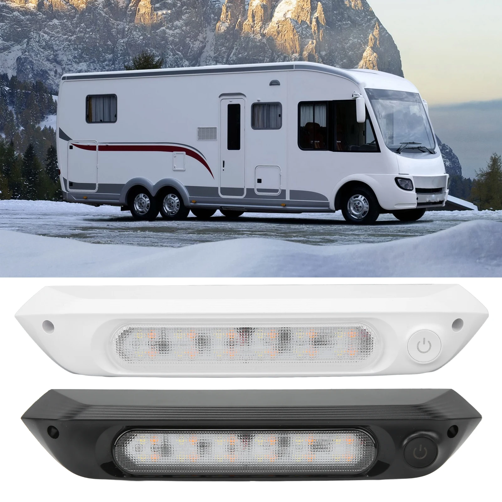 ثنائي اللون LED المظلة ضوء RV الشرفة ضوء 8 واط مقاوم للماء فائدة قطاع ضوء لليخوت RV مصباح ليد بار LED المظلة الخفيفة