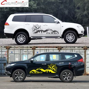 Đồ thị decal vinyl của la bàn núi cho mitsubishi pajero thể thao pajero ngoài đường sọc cơ thể cửa trang trí cửa 12 Bán hàng chính Pajero Compass - 7