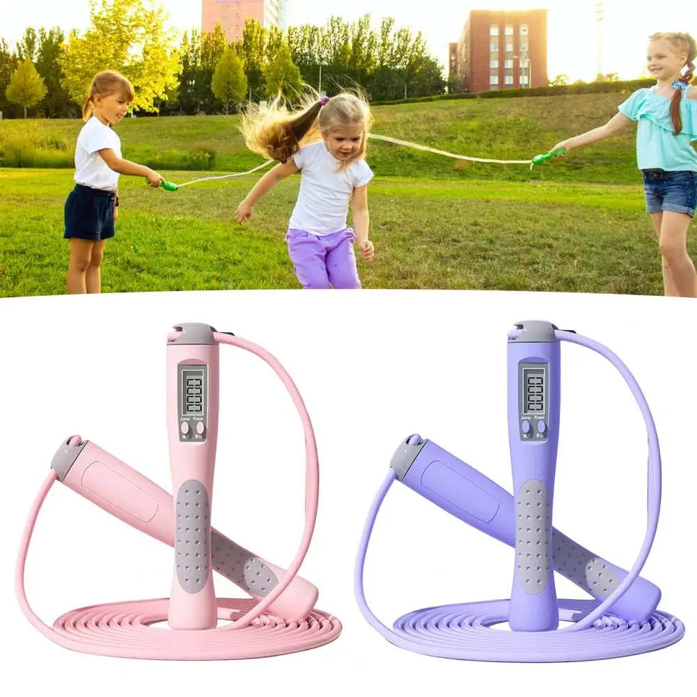 Useful Counting Skipping Rope  Steel Wire Core Soft Jumping Rope  Outdoor Portable Fitness Skipping Ropes with Counter