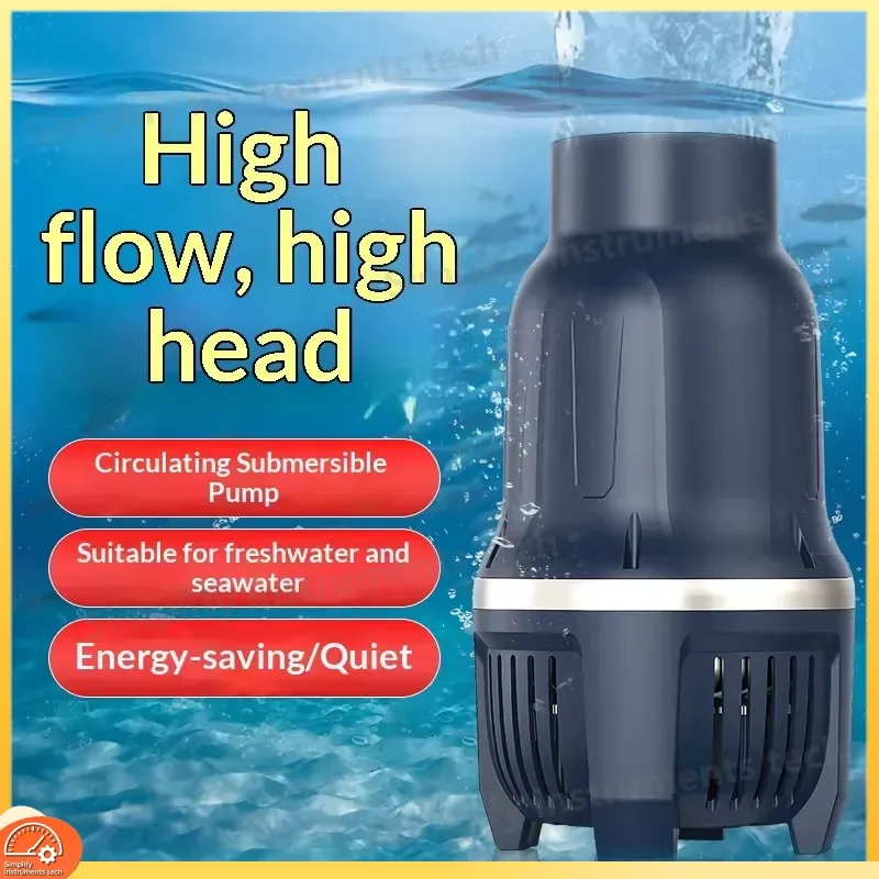 Submersible Aquarium Pump Low Noise Silent Water Pump for Fish Tank Hydroponics Fountain 220V High Flow Rate Energy Saving